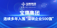 連續(xù)多年！寶鷹集團入圍“深圳企業(yè)500強”